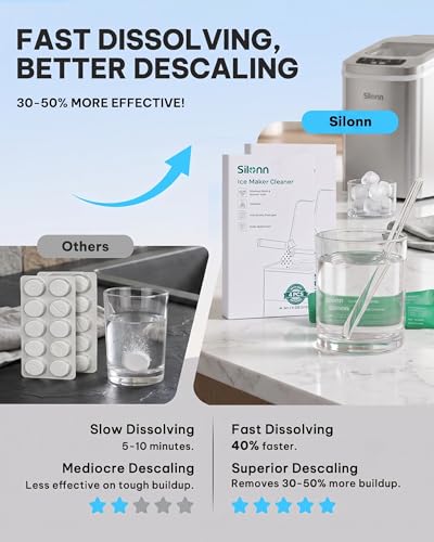 Image of Silonn Citric Acid Descaler Powder, Fast Acting Ice Maker Cleaner, Non-Toxic Safe Scale Remover, 4 Individual Packets, Universal Use for Ice Machines Coffee Brewers