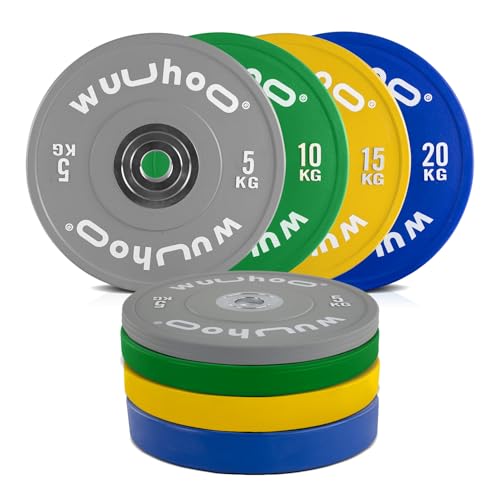 wuuhoo® Pro Competition Bumper Plates Zane – Hochwertige 50mm...