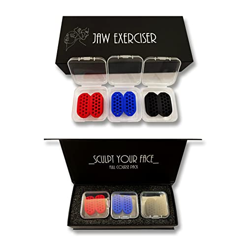 Jawline Exerciser For Men & Women, 3 Resistance Levels (6pcs) Silicone, Jaw Trainer Beginner, Intermediate Advanced Usersâ Goof Face Lift, Fat Remover, Double Chin Eliminator. 1 count