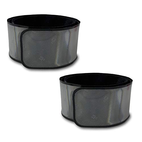 funflector Reflective Slap Bracelet - Black - 2-Pack
