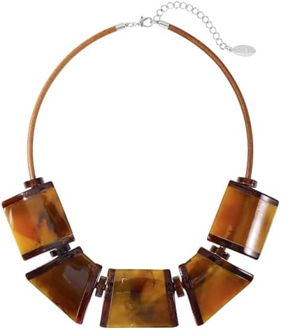 <h3>Amber Geometric Statement Necklace</h3>