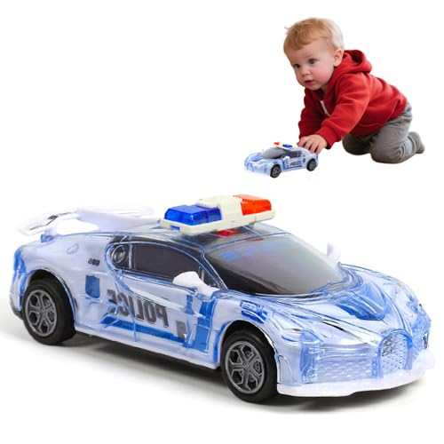 Quorlis Police Car Toy with Lights & Sounds 1:36 Scale Police Car for Boys and Girls Age 3+ Toy Cars with Pull Back Action Gift for Birthday or Christmas