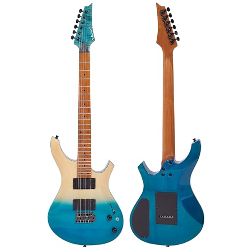 Image of Vault RG2 Soloist Premium Electric Guitar with Dual Alnico 5 Humbuckers and Roasted Maple Neck - Beach Blue