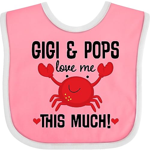 inktastic Gigi and Pops Love Me Grandchild Baby Bib