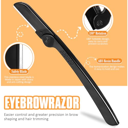Yougai Tweezers Set,9 Pcs Professional Stainless Steel Tweezer Kit-Great Precision Eyebrow Tweezers for Ingrown Facial Hair with Leather Travel Case as Stocking Stuffing Gifts - Image 5