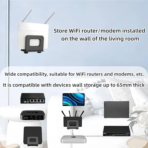 Support mural réglable pour mini PC routeur WiFi et décodeur TV - 3