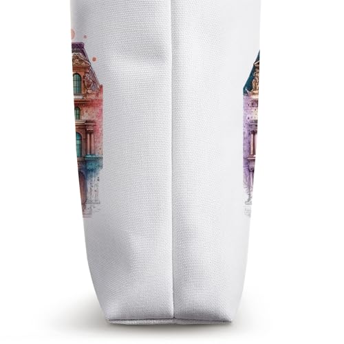 Bolso tote con diseño acuarela del Museo del Louvre miniatura 3