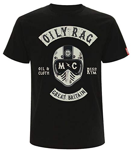 Oily RagMen's T-Shirt MC Great Britain Motorcycle Biker T-Shirt Black