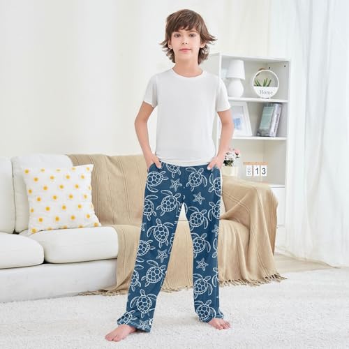 Boys' Pants Sea Turtle Ocean Underwater Life Long Bottoms Jogger Pants Elastic Waist Trousers with Pockets S-XL3