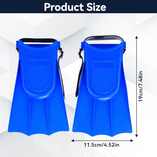 HERCHR Aletas De Buceo, 2PCS Aletas Cortas De Buceo Aletas De Esnórquel De PVC para Niños Aletas De Bolsillo para 25-30 Yard Aletas De Entrenamiento De Natación para El Buceo, La Natación Recreativa - imagen 2