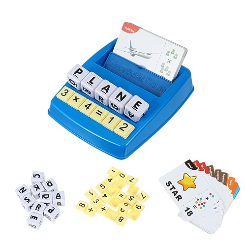 DIKACA 1 Juego Juegos De Ingles Juego De Cartas De Juguete Maquina De Palabras En Ingles Juguete De La Máquina De Cartas Inglesas Juguete Educativo Blue Trozo De Papel