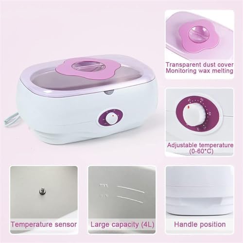 Paraffin Bath Machine, Adjustable Temperature, Large-Capacity Heater, Suitable for Professional Home Spa and Arthritis Care. (Pink)