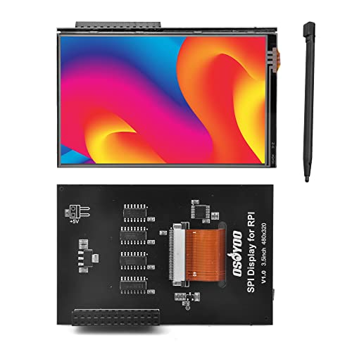 Image of OSOYOO 3.5 inch SPI Touchscreen for Raspberry Pi 3B 3A+ 4 5 - Clear Display, Easy Integration, Ideal for Projects, Resistive Touch Screen with Stylus
