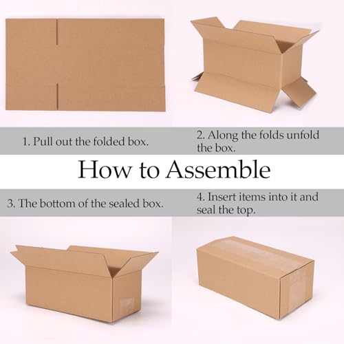 Image of 7x5x4 Shipping Boxes Set of 40, Brown Kraft Corrugated Cardboard Boxes Mailers for Small Bussiness Packaging