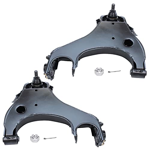 Image of Detroit Axle - Front Lower Control Arm w /Ball Joints Inner Outer Tie Rods Upper Ball Joints Replacement for Nissan Frontier Xterra - 8pc Set