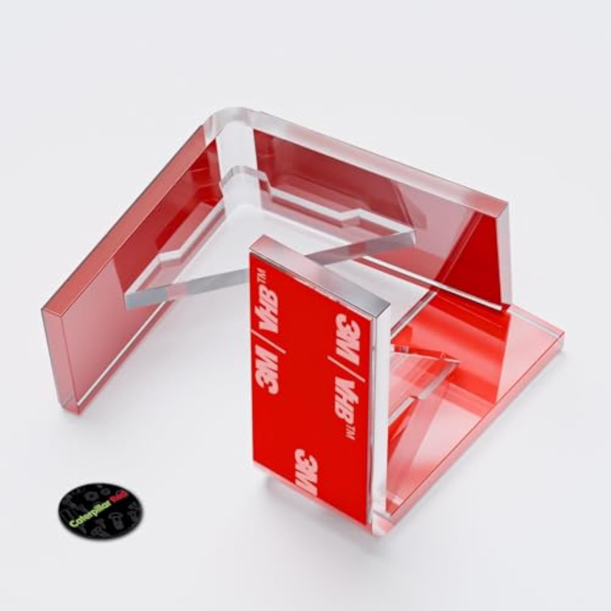 Reinforced Clear Acrylic Right Angle Bracket Set
