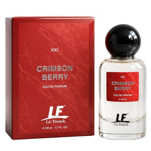 Image of La French Crimson Berry Unisex Perfume 50ml | Strawberry, Jasmine & Amber Notes | Long Lasting Fruity Fragrance | Fresh Modern Scent for Men & Women | Premium Everyday Wear