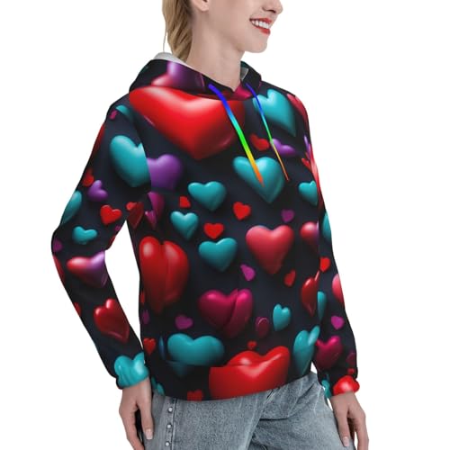 Sweat à capuche romantique cœur rouge : exprimez votre douceur ce week-end