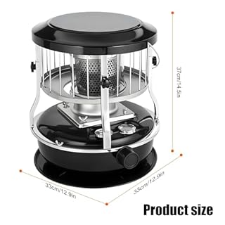 yulewiix Kerosene Heater, Non-electric 9000 Btu Kerosene Stove, Tent Heater for Camping, Portable Indoor Non Electric heaters for Camping, Hunting, Cooking and Emergency Use Black