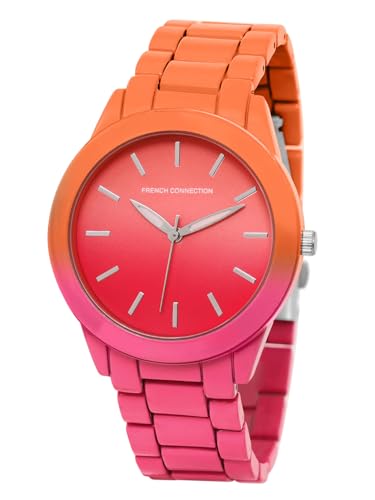 Image of French Connection Hue Pink Round Dial Womens Analogue Watch FCS04P