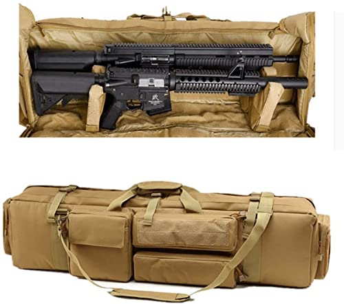 SkankA Long Rifle Bag Military Rifle Storage Case Airsoft Backpack M4 Gun Bag Bag Multi Gun Case 2 Gun Cases for Rifles Air Rifle Case/Black - Image 3
