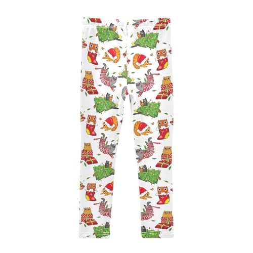 Girls Leggings Naughty Christmas Cat Toddler Girls Clothes Leggings for Girls Toddler Girls Leggings 3-4T2
