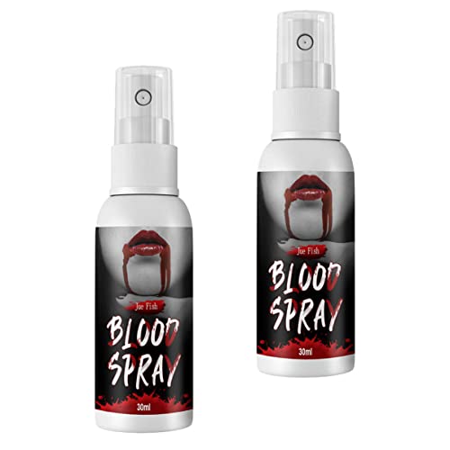 Ipetboom 2 Piezas spray de sangre falsa maquillaje de halloween falso fato halloween decoracion halloween party fijador maquillaje spray plasma artificial accesorio de sangre de terror rojo