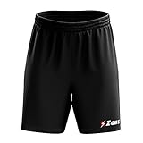 Zeus Herren Bermuda Hose Short Fußball Fitness Sport Bermuda City BLAU SCHWARZ GRAU (M, SCHWARZ)