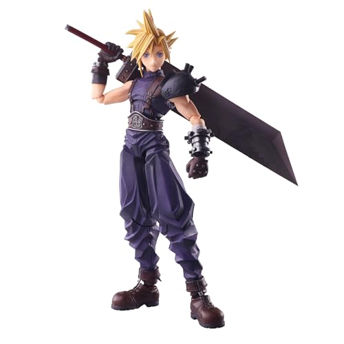 Final Fantasy VII Bling Arts Cloud Strife PVC Pre-Painted Action Figure, Blue, 4988601381727