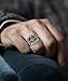 Eastlily Masonic Ring for Men Freemason Ring, Mens Titanium Signet Rings, Masonic Band Jewelry Gift Silver Size 12