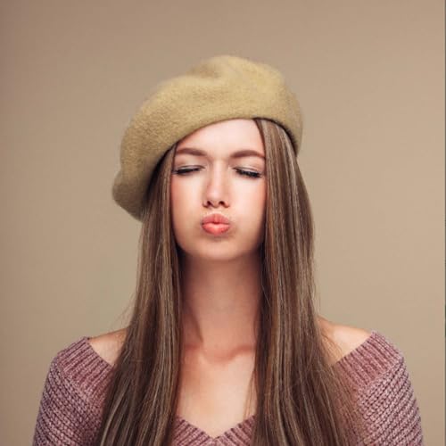 Image of Jolbndcv 6PCS Beret, French Beanie, Outdoor, Winter, Fashion Lady Hat | One Size Fits Most,Solid Color,Stretchable,for All Season