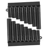 LALADEFIEE Flauta de Pan 8 Agujeros para Principiantes, Instrumento de Viento de Plástico Negro, Mini Flauta Portátil Estudiantes, Adecuado para Aprendizaje y Práctica Escolar, Set de 2