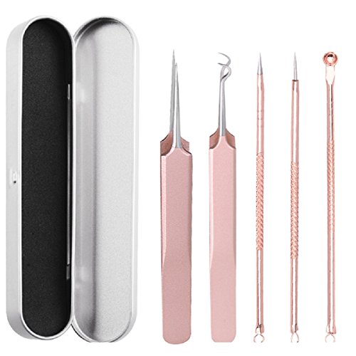 Blackhead Remover Pimple Extractor,Pimple Popper Tool Comedone Extractor Kit for Whitehead,Blemish and Splinter Acne