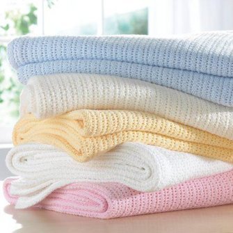 Izziwotnot Cellular Blanket, Lemon, Cot/Cot Bed