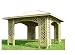 Produktbild Stan-Wood PAVILLON 3m x 3m (Außenmaß 3,5m) HOLZPAVILLON MIT HOLZDACH, MIT RANKGITTER OHNE SCHINDELN