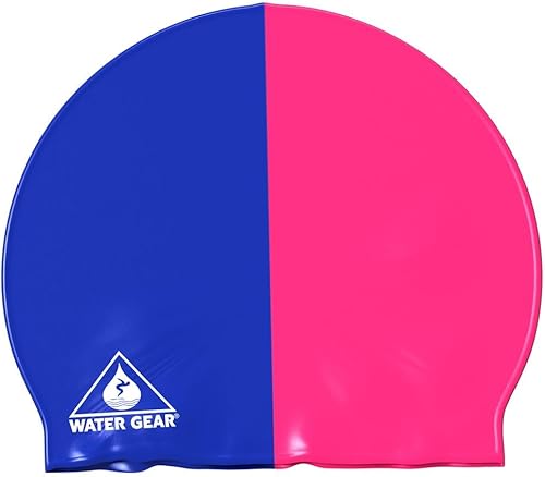 Miniatura 6 de Water Gear Jazz Silicone Swim Cap X-BLANCO/ROSA,Rosa/Azul,Lima/ Azul,Naranja