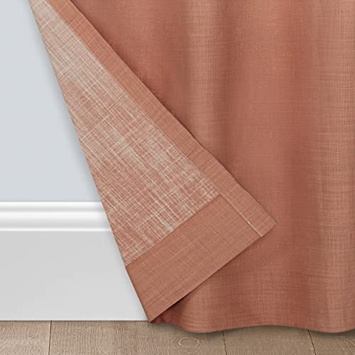 Vue Arashi Modern Boho Decorative Ombre Rod Pocket Window Curtain For Living Room (1 Panel), 52 In X 84 In, Melon #TOP3