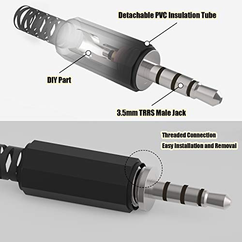 Conector de audio Auxiliar 3.5mm macho 4 polos 4 unidades miniatura 2