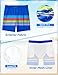 BARRACUDA BAY Boys Swim Trunks Quick-Dry w/Ultra Soft Jersey Lining Premium Eco Material UPF 50+ (Color: Coastal Stripes, Size: Large)