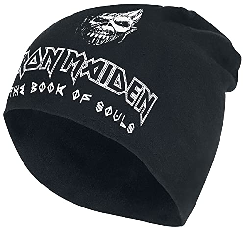 Iron Maiden The Book of Souls - Jersey Beanie Unisex Mütze schwarz 100% Baumwolle Band-Merch, Bands