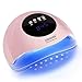 JODSONE Lámpara de uñas UV, secador de uñas de gel LED portátil, lámpara de uñas de gel con sensor automático y 4 temporizadores, uso en salón de belleza, herramientas de uñas rosa