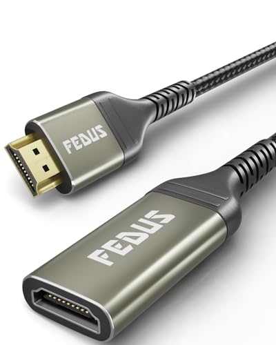 Image of FEDUS HDMI Extension Cable Support 4K@60Hz 3D HDR, Male to Female HDMI Extender 4.9FT Adapter Connector Cord For MacBook Pro, TV Stick PS5 PS4, Laptop, PC, Blu Ray, Google Chromecast, HDTV, Monitor