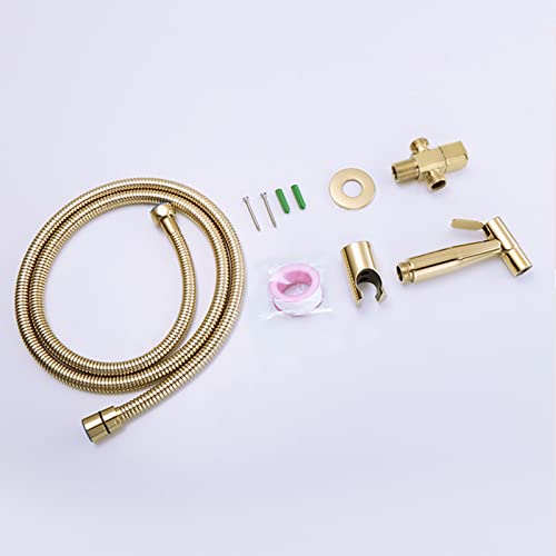 Pulvérisateur de bidet pour toilettes doré multifonctionnel mural eau froide