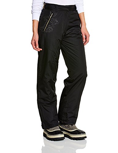 Pantalon de ski femme Peak Mountain Afinityx M noir pour les sports d'hiver