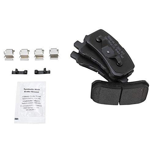 Image of TRQ Rear Brake Pad & Rotor Kit, with Chemical Kit Parking Brake Shoe Set Semi-Metallic Premium G-Coated Compatible with 2017-2017 Mitsubishi Lancer