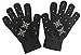 @Fedol Girls Ice Skating Gloves / Magic Stretch Gloves with Clear Rhinestone Snow Flakes -- Black -- One Size