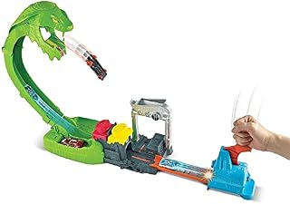 Hot Wheels Toxic Snake Strike Challenge Play Set with Slime, One 1:64 Scale Hot Wheels Vehicle, Connects to Other Sets, 5Y+, GTT93