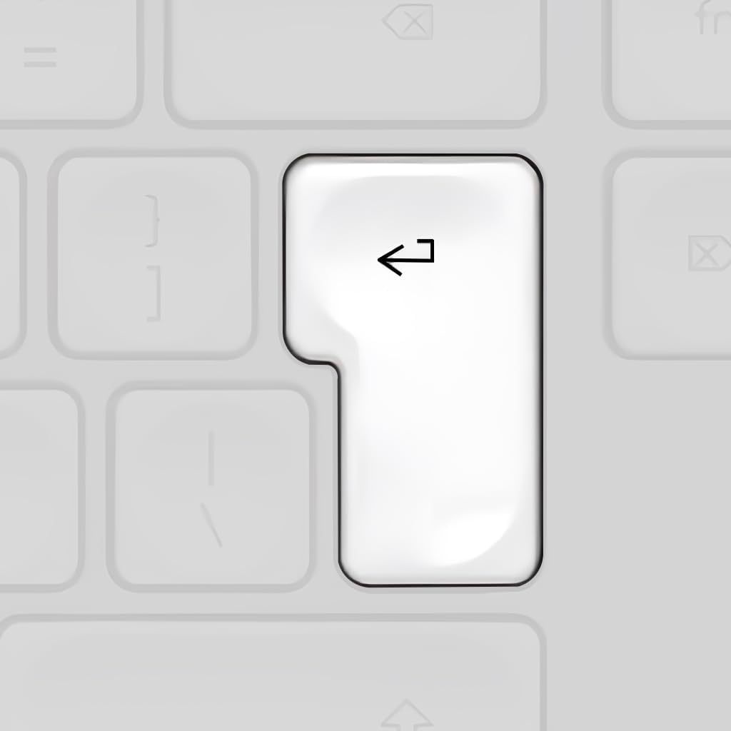 Single Keycap for Logitech Keyboard Craft/MX Keys S/MX Keys Mini/MX Keys S for MAC/MX Keys Mini for MAC (White, 【Enter】 Key for Craft/MX Keys S for UK)
