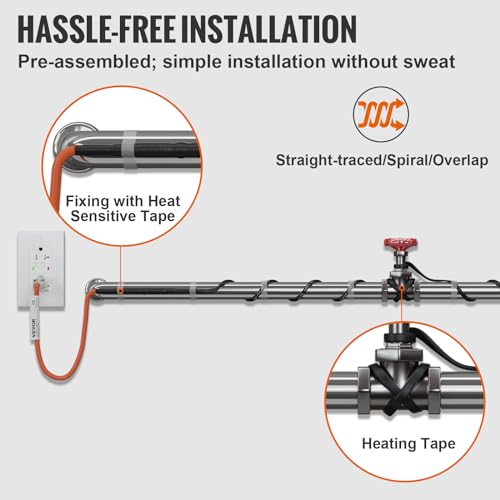Vevor PIPE HEATING CABLE 30FT Self-Regulating Pipe Heating Cable thumb #5