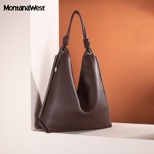 Image of Montana West Large Hobo Shoulder Bag for Womens Knotted Slouchy Bag